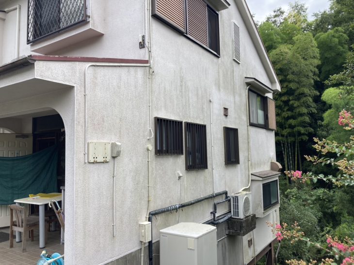 屋根外壁塗装とウッドデッキの改修工事｜伊豆の国市