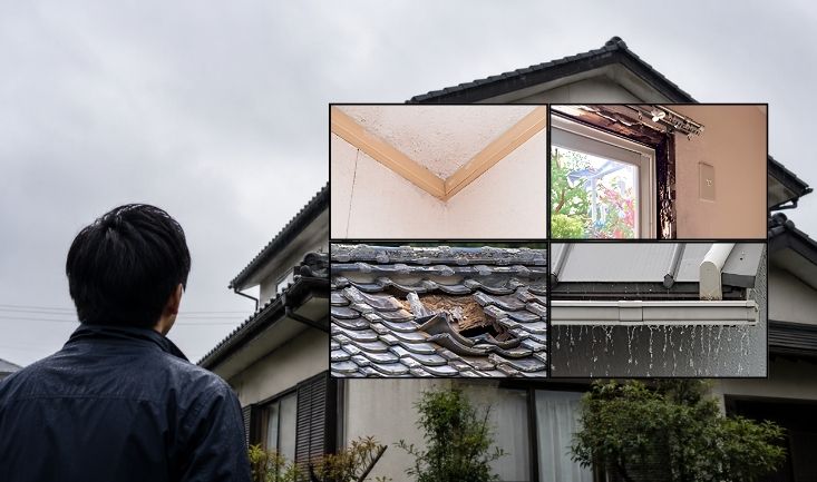 三島市で雨漏りが起きたとき、まず確認すべき症状